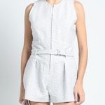 IRO Olessa Tweed Belted Romper Light Grey Womens Size 42 US 10 Photo 1