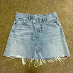 AGOLDE Quinn High Waisted Distressed Denim Mini Skirt size 29 Photo 5
