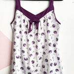 Vintage Purple Strawberry Babydoll Top Coquette Fairycore Soft Girl Large White Photo 0