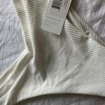 frankie's bikinis NWT Frankies White Ribbed Austin Bottoms Photo 3