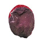 VINTAGE HERZENBERG Burnout Velvet Pillbox Hat 50s Handpainted Red Purple Brooch Photo 2