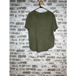 Aerie  | women olive green short sleeve shirt distressed Photo 2