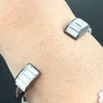 Lia Sophia Kiam Family Gunmetal Tone Rhinestones Crystal Cuff Bracelet 27g. Photo 2