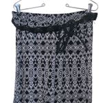 Faded Glory  Black and White Patterned Women's Maxi Skirt With Belt Photo 1