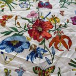 Floral Square Polyester Scarf Cottagecore Vintage Feminine Flower Garden Retro White Photo 5