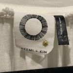 Anthropologie AKEMI + KIN Embroidered Antique White Black Tank Top Photo 4