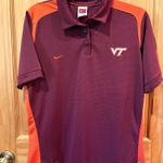 Nike Dri Fit Virginia Tech Hokies polo shirt women’s L (12-14) Photo 0