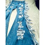 M.A.P The Most Attractive People Jeans Women's 3XL Blue Fringe Trim Distressed Size undefined Photo 2