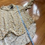 Jane and Delancey  Floral Button-Up Blouse Shirt Yellow Village Western Boho XL Photo 7