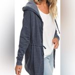 Roxy  Blue‎ Chameleon Long Line Hooded Fleece Jacket Photo 1