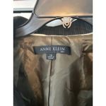 Anne Klein  Women's Pinstripe Suit Blazer Pants Set Size 10 Black Professional Photo 2