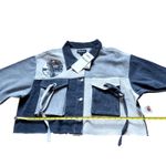 Thrill Jeans Denim Jacket Collection Patchwork NWT 3X Crop Distressed Blue Photo 3