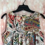 Spense Beige Paisley Floral Print Print Sleeveless Tunic Blouse Multiple Photo 6