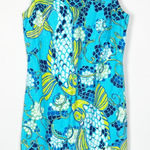 Lilly Pulitzer  Woman's 0 Blue and Green Koi Fish Stephanie Tank Sheath‎ Dress Photo 0