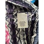 Croft & Barrow Black/Purple V Neck Sweater Long Sleeve Size Large Ribbed Photo 5