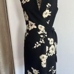 Jones Wear Women's Dress Sleeveless Black & Ivory Partial Wrap Dress Size 6 Photo 12