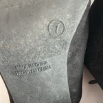 Gap black faux suede open toe block heel mules lightly padded inside Photo 9