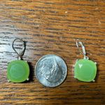 Joan Rivers Cushion Cut Green Lever Back Dangle Earrings Photo 2