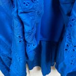 Torrid Classic Blue Y Neck Smocked Waist Challis Maxi Dress Sz.4 NWT Photo 13