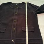 Talbots XL Black Crewneck Cardigan Photo 5