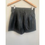 Venus  woman's size 2  Black‎ Faux Leather Shorts Pleated High Waist Dressy Party Photo 6