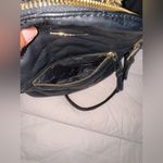 ALDO Black Quilted mini Backpack with Gold Accents Photo 5