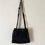 Vintage SHARIF Reptile Embossed Cross Body Shoulder Bag Black Photo 2