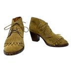 Madewell 1937 The Aberdeen Ankle Booties Suede Fringe Tan Beige Size US 7 Photo 3