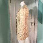Carmen Marc Valvo  Gold Jacquard Metallic Jacket Photo 3