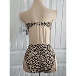 Michael Kors Convertable Cheetah Print Swimsuit Nwt Size 6 Charm Padded Cutouts Photo 3