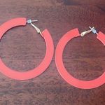 Universal Threads Universal Thread Earrings Cream Metal Hoop stud fashion jewelry New size Large Photo 0