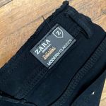 ZARA Original Modern Classics black denim bootcut jeans pants pockets frayed Photo 5
