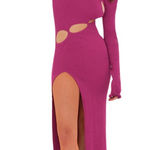 For Love & Lemons NWT‎  Lorelei Knit Cut-Out Maxi Dress in Pink Size XS Photo 0