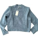 Endless Rose  Size L NWT BLUE CHUNKY WOOL KNIT DETAILED SWEATER $100 Photo 1