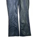 ZARA  Faux Leather Pants Womens S Black High Rise Flare Slim Vegan Stretch Edgy Photo 3