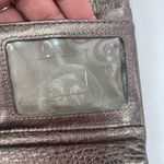 Brighton  Nolita Wallet Silver Metallic Shimmer Trifold Magnetic Coin Pocket Boho Photo 5
