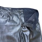 Gap  Cheeky Straight‎ High Rise Black Faux Leather Pants Women's Size 31/12R Photo 3