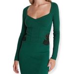 EXPRESS Body Contour Lace Piece Ribbed Cropped Sweater Photo 13