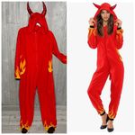 Era spooky devil fire flame Halloween costume red and orange devil cosplay xl Photo 1