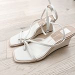 Dolce Vita Gemini Leather Strappy‎ Wedge Sandal Cream Size 11 Minimal Summer Photo 3