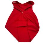 Calvin Klein  Red Gold Front Zip Ponte Knit Stretch Sleeveless Sheath Dress 6 Photo 5