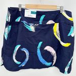 Lady Hagen Skirt Women XXL NWT Navy Blue Printed 17" Tummy Control Skort Mini Photo 0