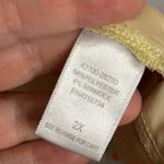 One World  Blouse Women's Size 2X Floral Embroidered Butterfly Pink Blue Photo 4