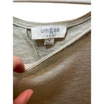 Umgee  Women Medium Shirt Long Sleeve Heathered Cream White Lace‎ Hem & Back Boho Photo 1