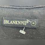 BLANK NYC Linen Blend V-Neck Long Sleeve Tunic Top M Assymetric Black Grunge Y2K Photo 9