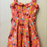 Whimsigoth Cottagecore Eva Rose Umbrella Print Dress Retro 50s Style Midi L Red Size L Photo 0