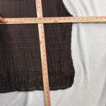 Talbots  3X Brown Hand Knit Crochet Sleeveless Tank Top Boho Y2K Woodland Fairy Photo 6