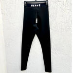 Herve Leger NWT Herve By High Rise Logo Pull On Leggings Black Women's Size XXS Photo 2