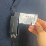 Armani Exchange  wool blend button up cardigan in navy blue Photo 3