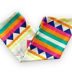 Colorful Southwestern Print Scarf‎ Tie Belt Boho White Photo 0